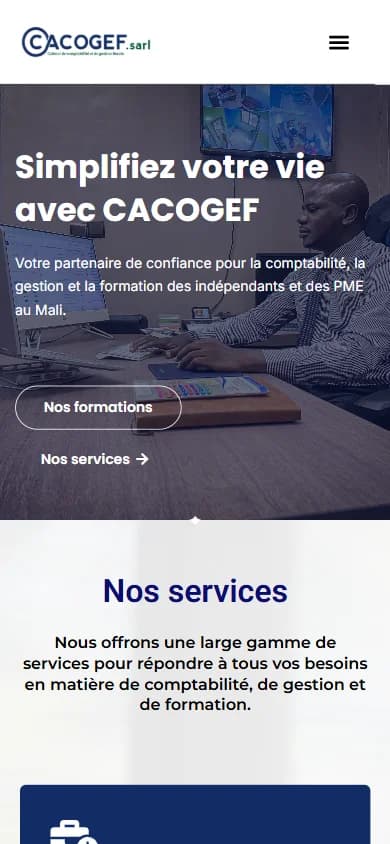 CACOGEF — Site, formations en ligne et recrutement sur téléphone