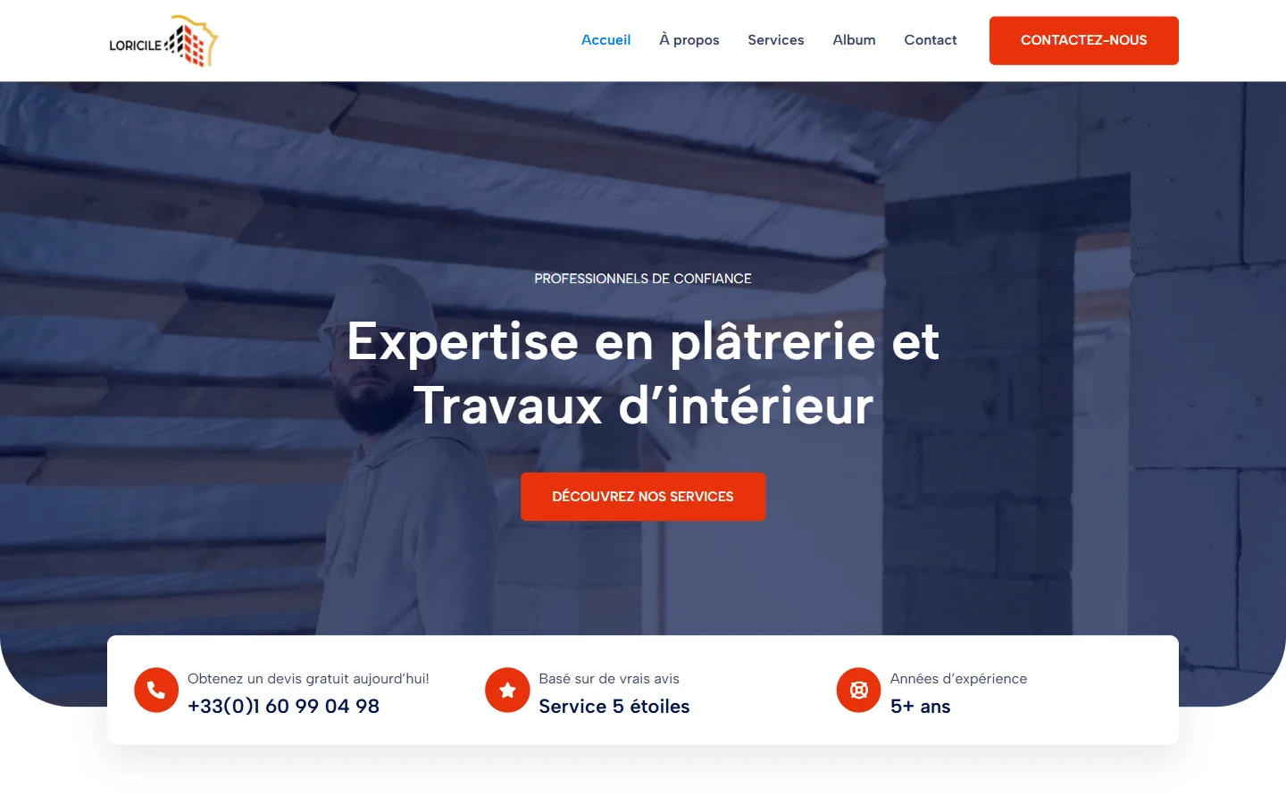 LORICILE — Site d’une entreprise de plâtrerie et de travaux d’intérieur
