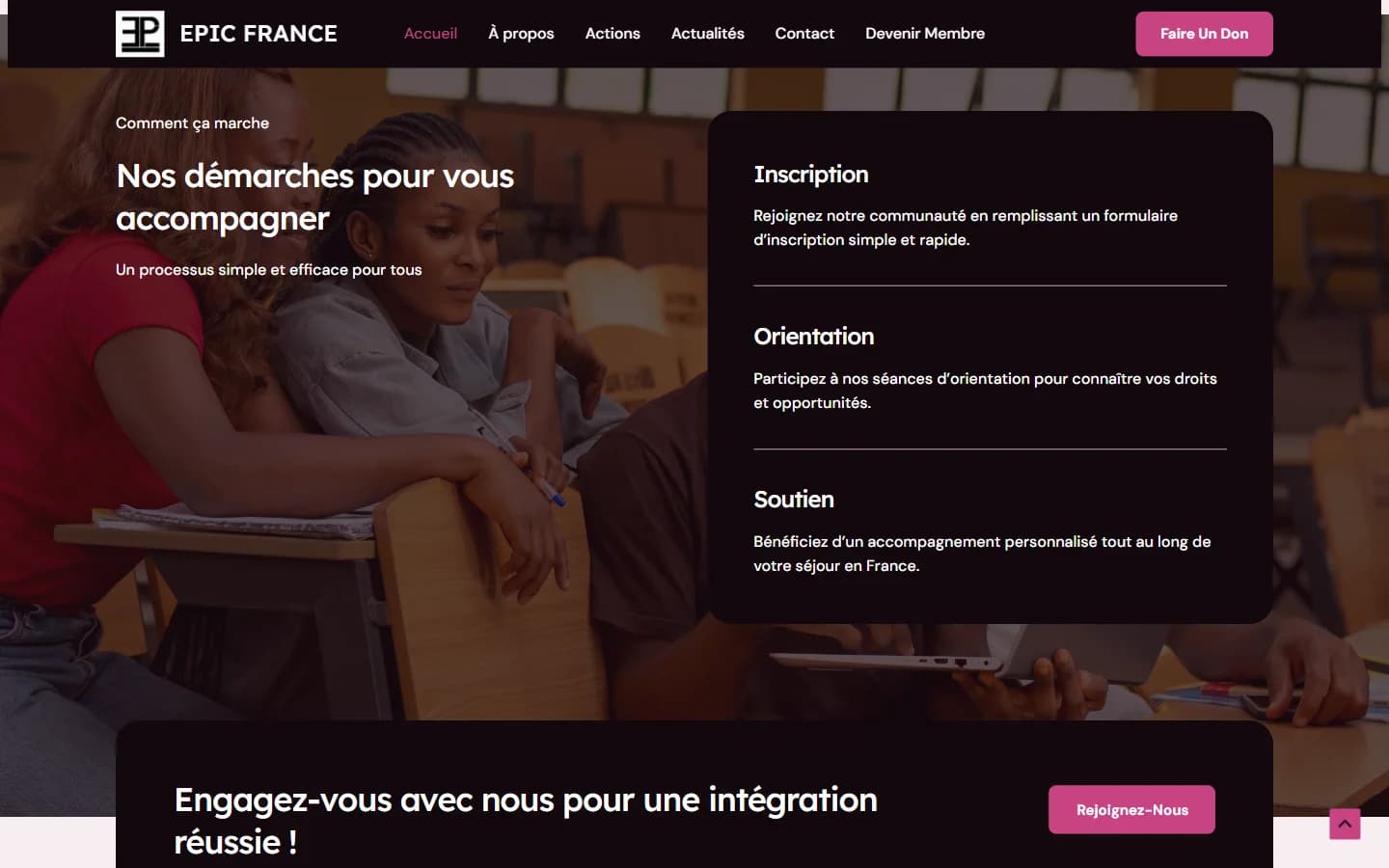 Parcours d’accompagnement en trois étapes