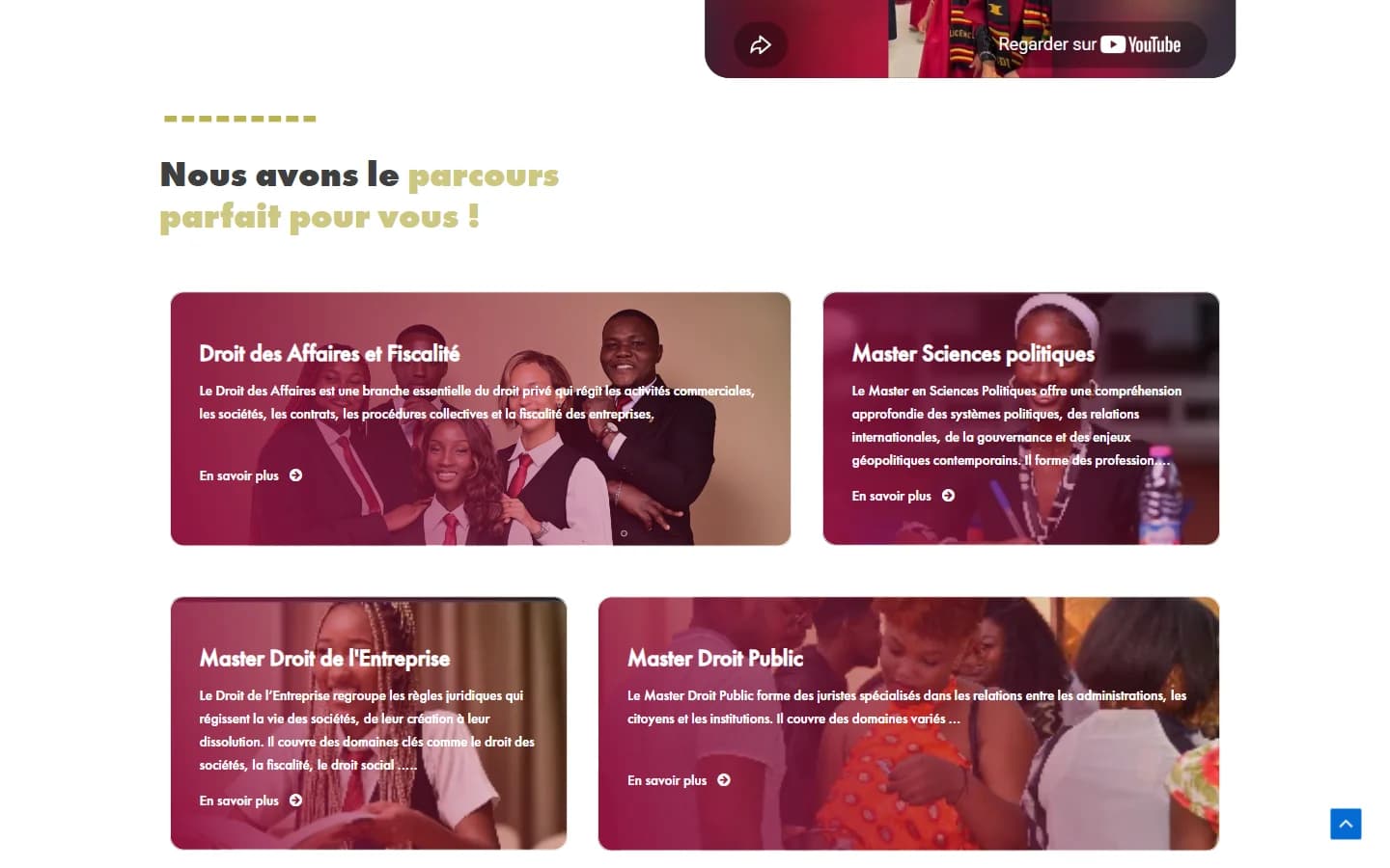Les programmes de master présentés en cartes