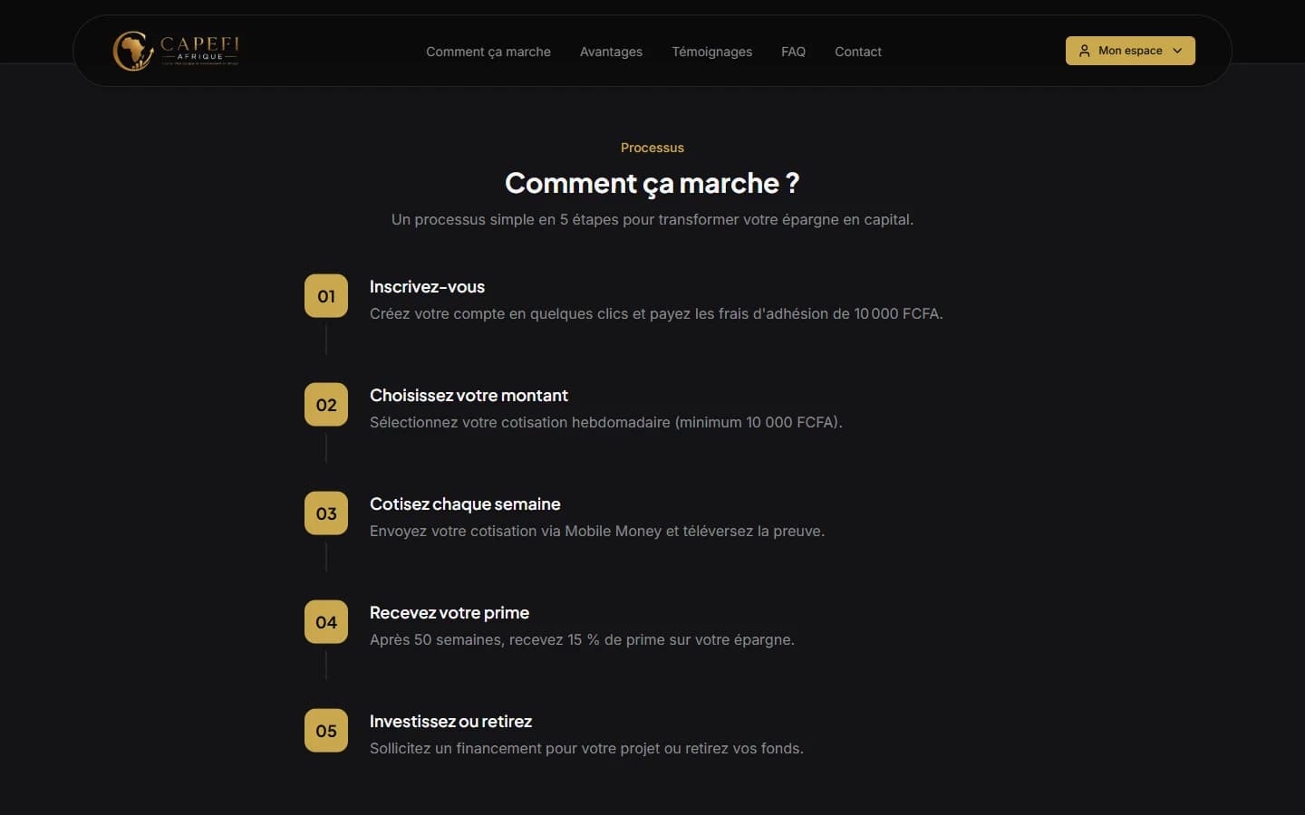 Site public : le programme en 5 étapes