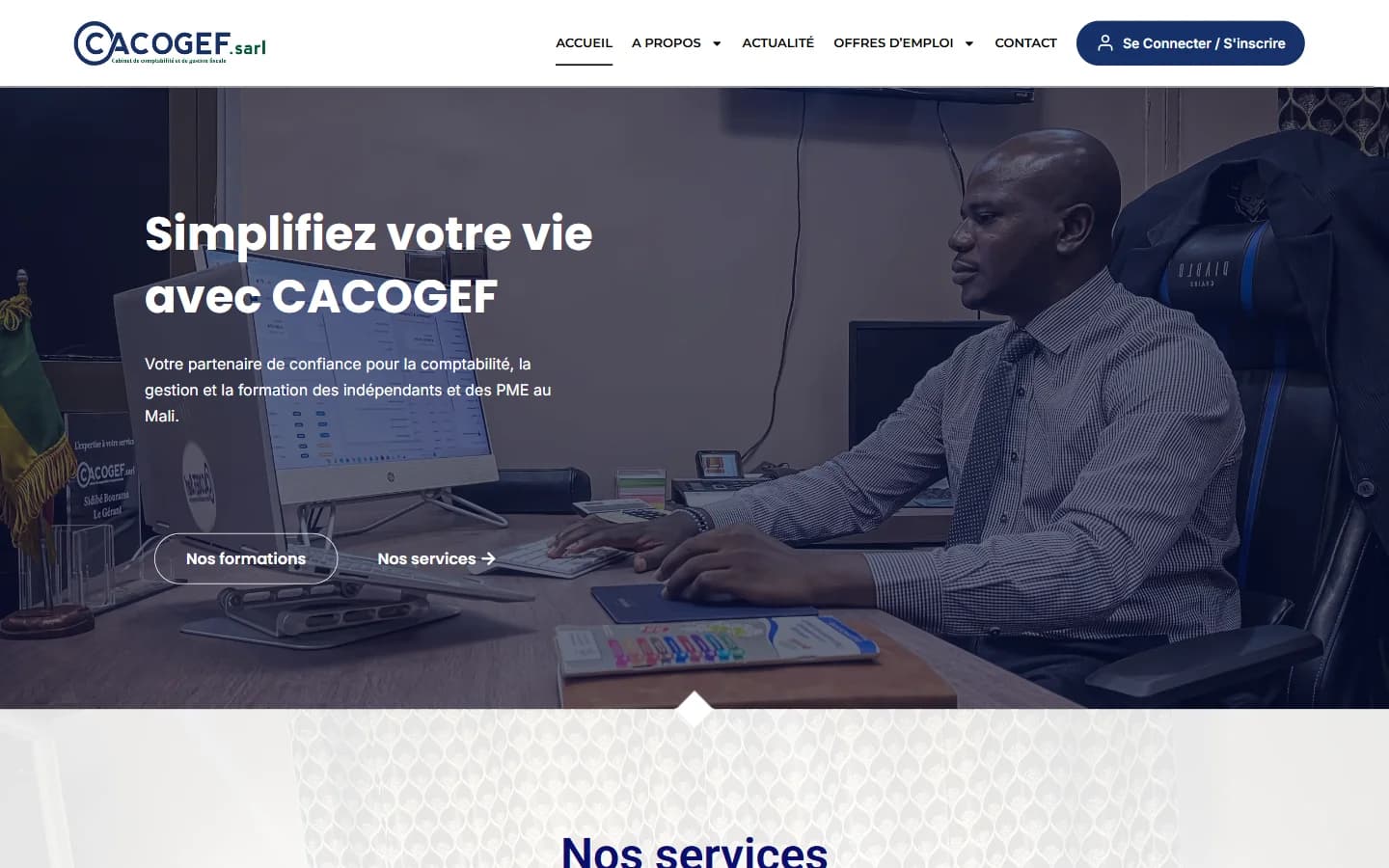 CACOGEF — Site, formations en ligne et recrutement
