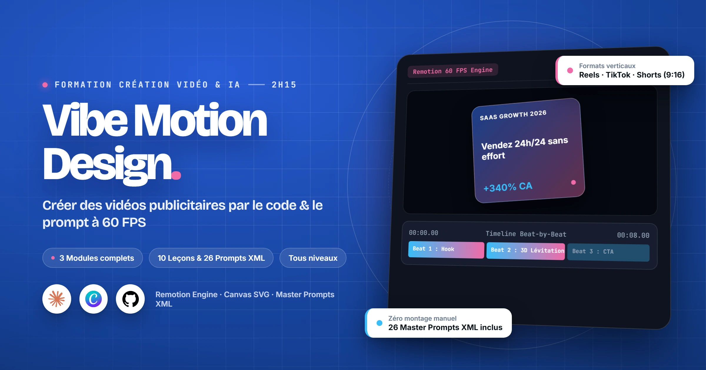 Vibe Motion Design : Créer des Vidéos Publicitaires par le Code & le Prompt