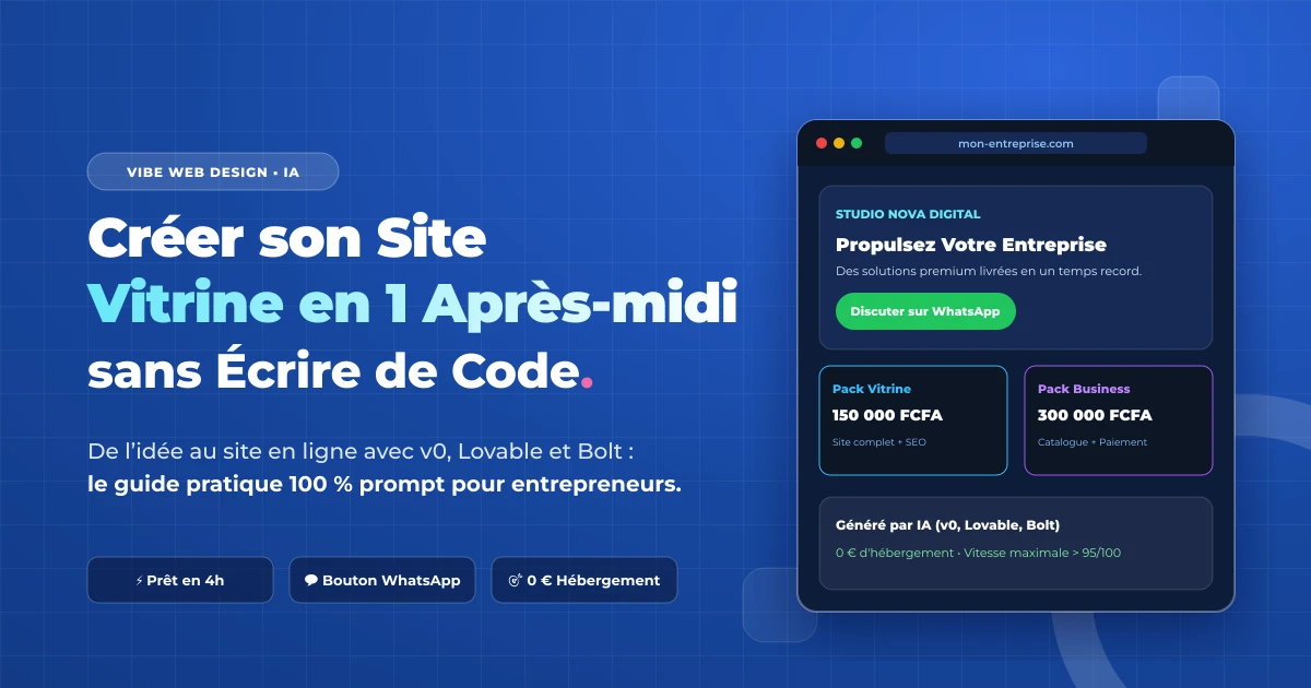 Guide pratique Vibe Web Design pour créer son site vitrine professionnel avec l’IA sans coder