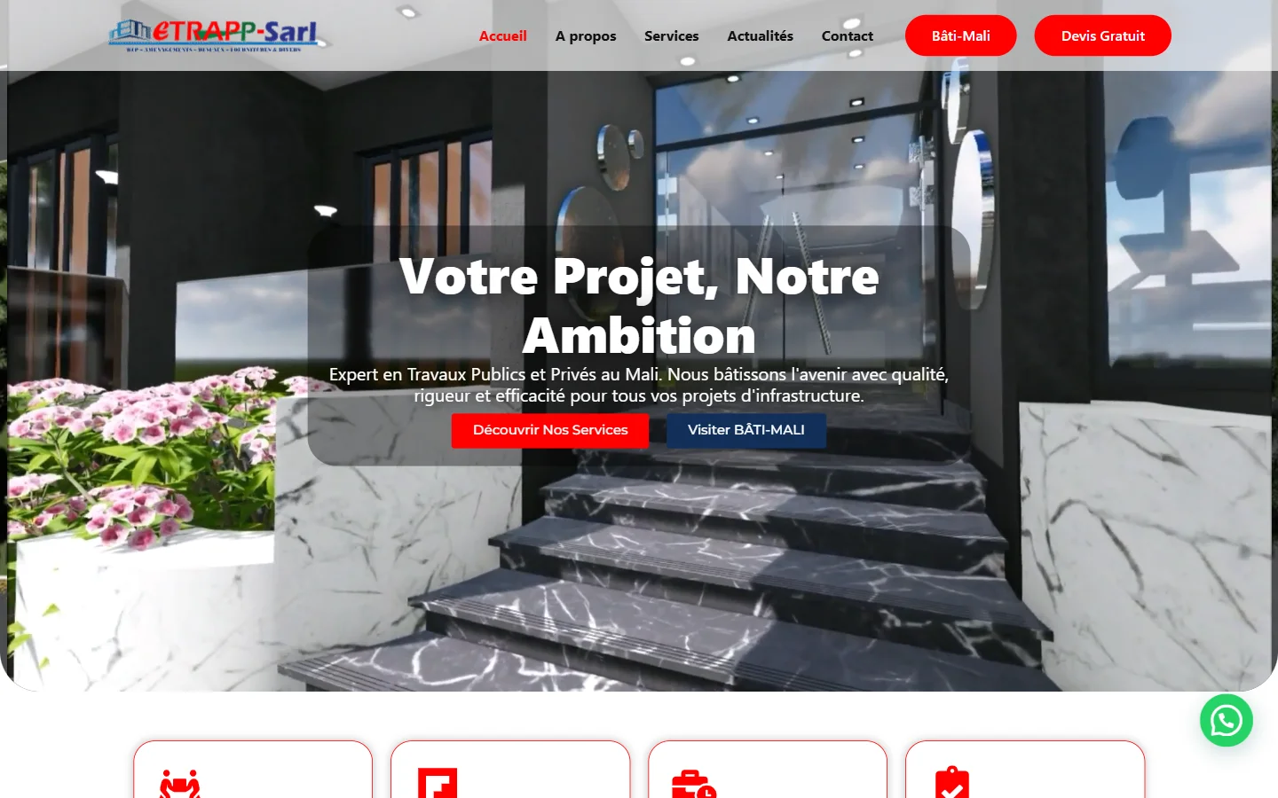 ETRAPP — Site BTP et boutique en ligne Bâti-Mali