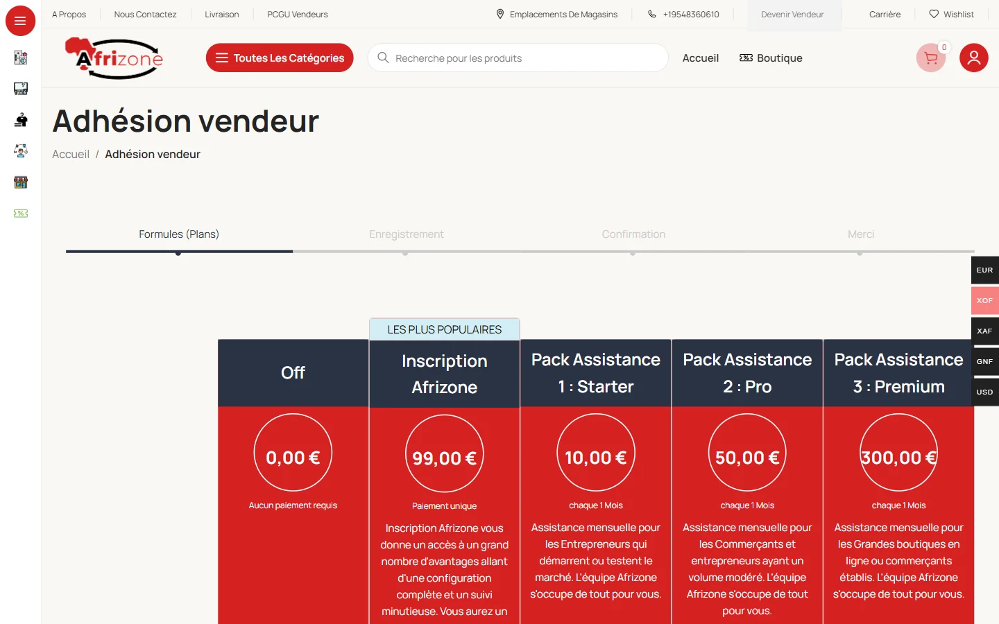 Adhésion vendeur : formules d’abonnement des boutiques