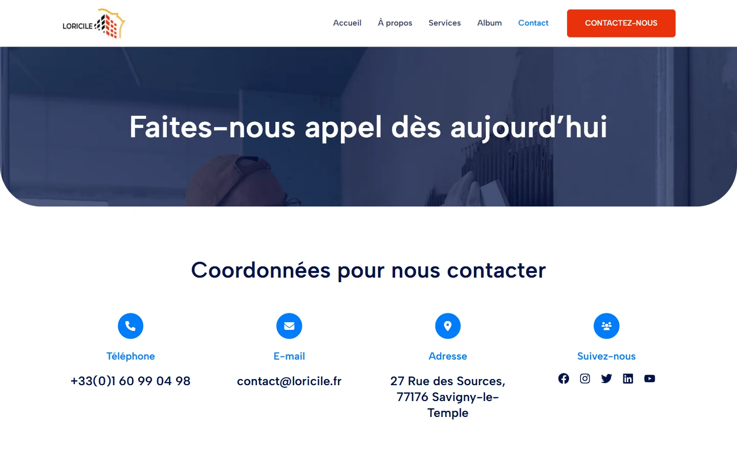 Page de contact