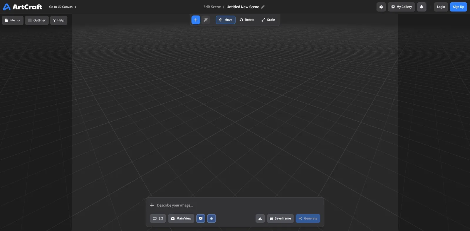 L’éditeur de scène 3D d’ArtCraft (capture officielle de la page de téléchargement)